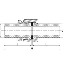 Разборное резьбовое соединение Koer K0281.PRO - 32 PPR (KP2925)