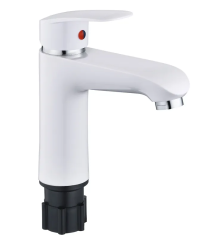 Смеситель для умывальника PLAMIX RODRI-001 SET WHITE (с подводкой) (PM0739)
