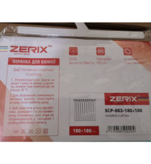 Шторка для ванной ZERIX SCP-003-180x180 из PEVA (полиэтиленвинилацетата) (Узор 
