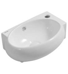 Раковина подвесная MIXXUS PREMIUM DIVERSE-1201-L 400х215х140mm (отверстие под смеситель, перелив) (MP6507)