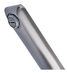 Смеситель для умывальника с удлиненным изливом HAIBA ALEX 001 LONG NUT GRAPHITE (Цвет графит) (HB3993)