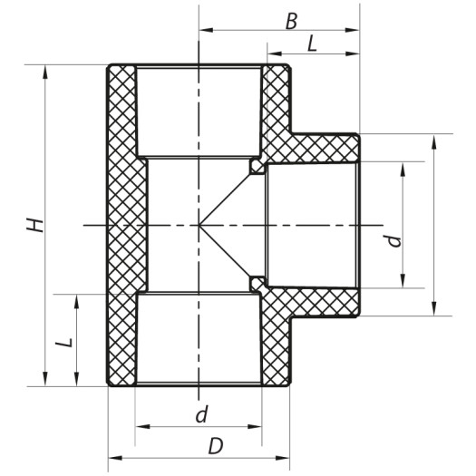 Тройник 32 PPR Koer K0009.PRO (KP0012)