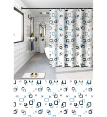 Шторка для ванной ZERIX SCP-002-180x180 из PEVA (полиэтиленвинилацетата) (Узор 