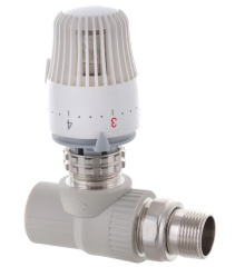 Кран термостатический с термоголовкой прямой PPR 25x3/4 Koer K0156.PRO (KP0199)