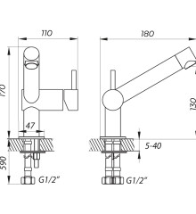Змішувач для умивальника Zerix LR71007 (LL1199)