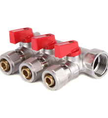 Коллектор теплого пола 3 контура Koer KR.1125-3 3/4”x3 ways (KR2836)