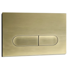 Панель смыва KOER KT-0608-12 240x160x10mm пластиковая, кнопка округленная (цвет матовое золото) (KR6126)