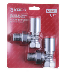 Кран для полотенцесушителя угловой Koer KR.531 - 1/2
