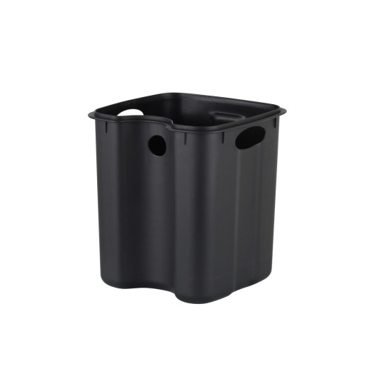 Мусорное ведро с плавным закрытием квадратное ZERIX KUBIX-TC0106 SS COLOR 6л (цвет нержавейка) (ZX5889)