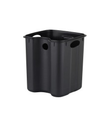 Відро для сміття з плавним закриттям квадратне ZERIX KUBIX-TC0106 SS COLOR 6л (колір нержавійка) (ZX5889)