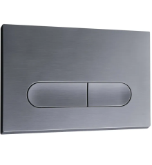 Панель змиву KOER KT-0608-07 240x160x10mm пластикова, кнопка закруглена (колір графіт) (KR6128)
