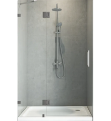 Двері у нішу розпашні KOER SR SD04-120x200-TR-07 прозоре скло EASY CLEAN 10мм графіт (KR5388)