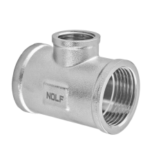 Тройник редукционный никелированный NOLF NFC.T100810F-N-1