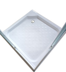 Душевая кабина с низким поддоном MIXXUS CUBIC SCT01-90x90x195-FB CHROME матовое стекло 4мм (MI6903)