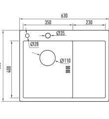 Мойка из нерж. стали MIXXUS MH6350L SS COLOR (3.0/0.8) (Цвет нерж) (MI7044)