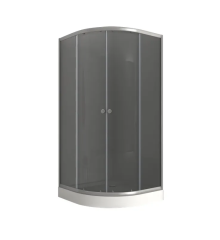 Душевая кабина с низким поддоном MIXXUS PLAIN SCT02-90x90x195-GR SATIN серое тонированное стекло 4мм (MI6898)