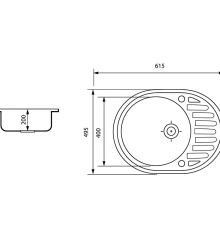 Мойка кухонная Zerix ZS-6250R-06 Бежевая (ZX4549)