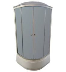 Бокс душевой с гидромассажем с высоким поддоном MIXXUS STRONG SBH01-90x90x215-FB SATIN матовое стекло 4мм (MI6888)
