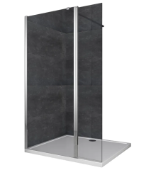 Душевая перегородка Walk-In KOER SR SP03-120x200-TR-01 прозрачное стекло EASY CLEAN 8мм хром (KR5398)