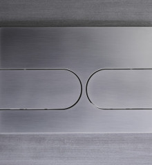 Панель смыва KOER KT-0604-07 240x160x10mm пластиковая, кнопка округленная (цвет графит) (KR5325)
