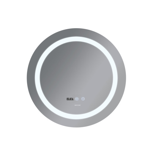 Зеркало MIXXUS PLAIN MC02-60 с LED Touch, Anti-fog, димером, рег. яркости, часами (MI6012)