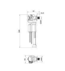 Арматура наполнительная для инсталляции KT-0407 KOER KT-1101 (KR5644)