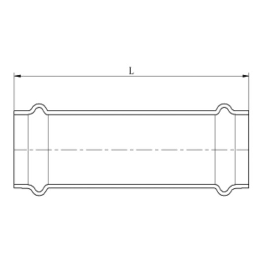Муфта надвижная KOER KQ.C28 PRESS-INOX AISI 304 28x28 (KR6317)