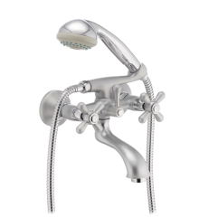 Смеситель для ванны HAIBA DOMINOX 142 SATIN (Цвет сатин) (HB0066)