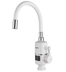 Водонагреватель 3,3 kW проточный ZERIX ELW06-EF-WHITE с индик. темп., рефлекторный излив, на мойку (цвет белый) (ZX5856)