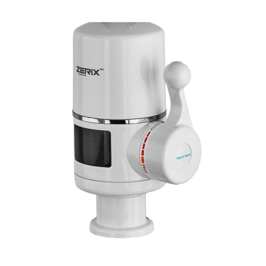 Водонагреватель 3,3 kW проточный ZERIX ELW06-EF-WHITE с индик. темп., рефлекторный излив, на мойку (цвет белый) (ZX5856)