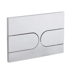 Панель змиву KOER KT-0604-01 240x160x10mm пластикова, кнопка закруглена (колір хром) (KR5323)