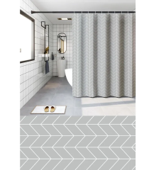 Шторка для ванной ZERIX SCP-012-180x180 из PEVA (полиэтиленвинилацетата) (Узор 