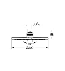 Набор для душа с верхним душем Grohe Eurosmart UA33556003 (33556003+28576000+27541001) (UA33556003)