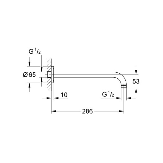 Набор для душа с верхним душем Grohe Eurosmart UA33556003 (33556003+28576000+27541001) (UA33556003)