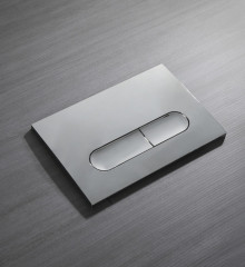 Панель змиву KOER KT-0608-01 240x160x10mm пластикова, кнопка закруглена (колір хром) (KR6124)