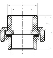 Сгон-американка ВР 32x1F PPR Koer K0131.PRO (KP0166)
