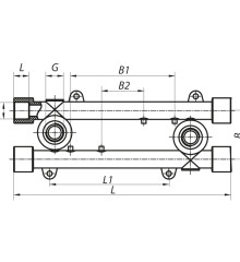 Планка монтажная проходная 20x1/2F Koer K0128.PRO (KP0154)