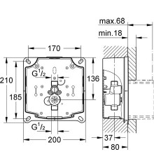 Cмывное устройство для пиcсуара Grohe Rapido UMB (38787000)