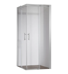 Душова кабіна без піддону KOER SR SC03-100x100x200-TR-01 прозоре скло EASY CLEAN 6мм хром (KR5357)