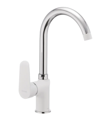 Смеситель для кухни MIXXUS COLORADO 014 NUT WHITE (Цвет белый/хром) (MI1641)