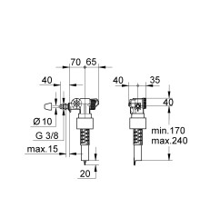 Наповнюючий клапан Grohe Dally-Fvent (37095000)