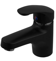 Смеситель для умывальника PLAMIX FIDEL-001 SET MATTE BLACK (с подводкой) (Цвет матовый черный) (PM0660)