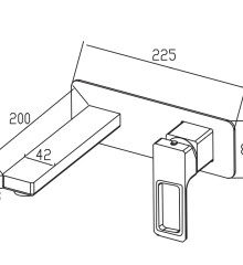 Смеситель для умывальника встроенный KOER KB-16009-07 (Цвет графит) (KR5981)