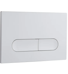 Панель смыва KOER KT-0608-03 240x160x10mm пластиковая, кнопка округленная (цвет белый) (KR6123)