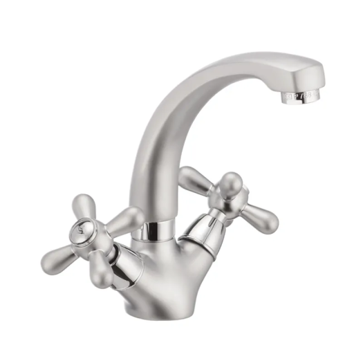 Смеситель для умывальника HAIBA DOMINOX 272 SATIN (Цвет сатин) (HB0079)