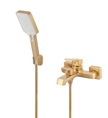 Смеситель для ванны HAIBA GAUDI 009 EURO BRUSHED GOLD (Цвет матовое золото) (HB9599)