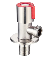 Кран для подключ.сантехприборов Champion VAL-02 1/2x1/2 с нерж.стали SUS304 (красный) (CH6194)