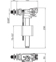 Арматура наполнительная KOER KT-0106-3/8