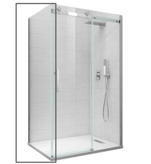 Боковая стенка к кабине KOER SR SW01-90x200-TR-01 прозрачное стекло EASY CLEAN 8мм хром (KR5381)