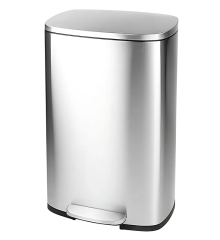 Мусорное ведро с плавным закрытием прямоугольное MIXXUS BEVEL-TC0112 SS COLOR 12л (цвет нержавейка) (MI7087)